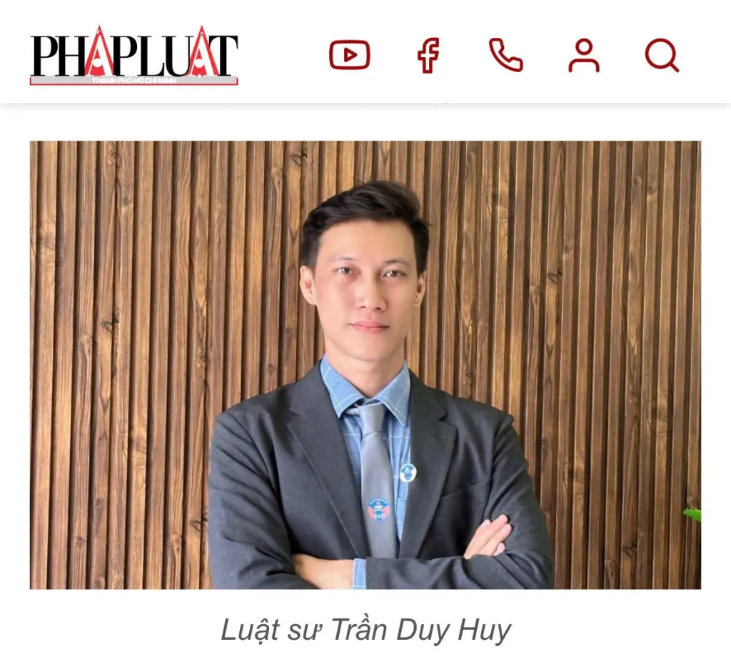 Luật sư Trần Duy Huy đã có những chia sẻ trên báo Pháp Luật TP.HCM (PLO)